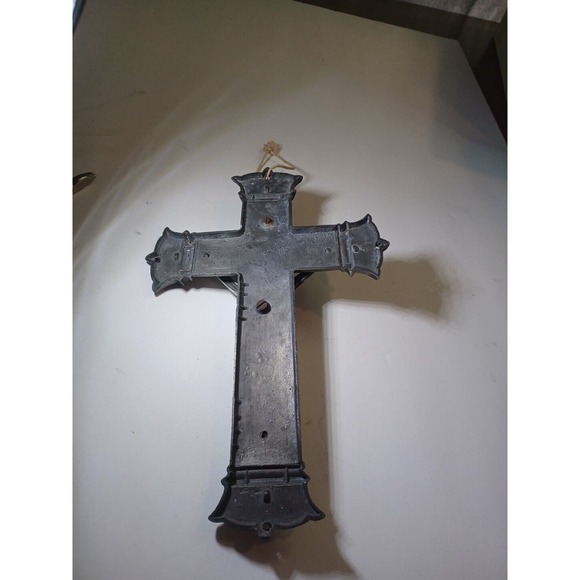 Vintage INRI Wall Cross Jesus Christianity Faith Spirituality Metalware Ornate - Picture 7 of 11